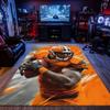 Fußballspieler Action Kristall Samt Teppich Sportfan Teppich American Football Thema Schlafzimmer Dekoration Dynamisches Design Fußmatte