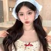 Elegant Triangled Head Kerchief Headbands Hairband Cute Checkered Hair Accessory