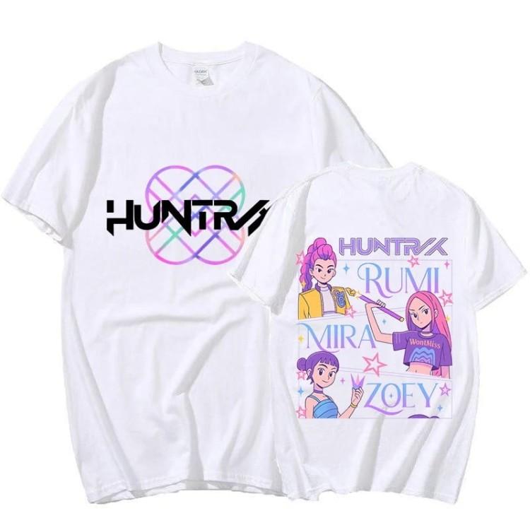 K-pop Demon Hunters Rumi Mira Zpey 2025 Film Graphic T-Shirt Men Women Harajuku High Quality Oversized Cotton T Shirt Streetwear