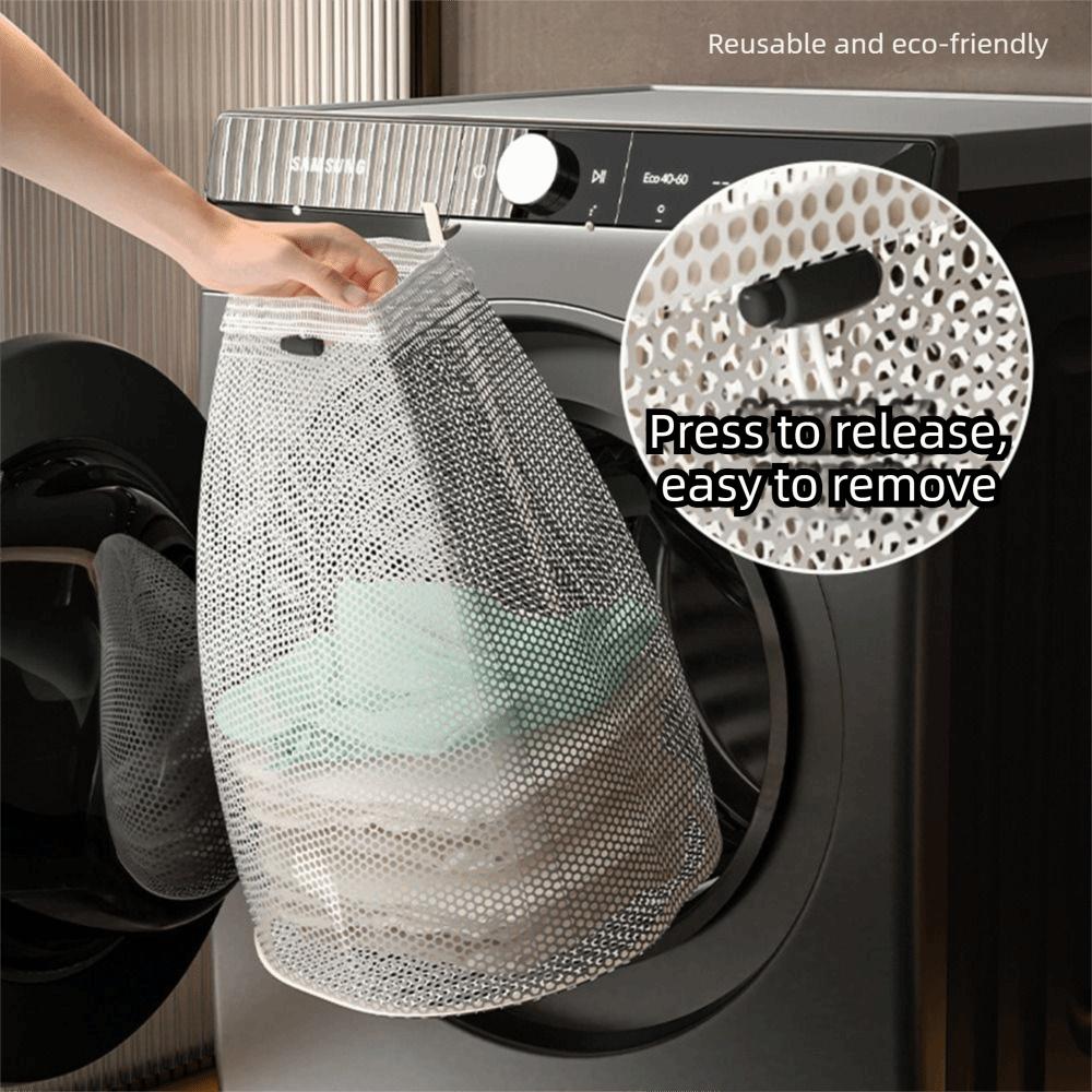 Breathable Design Hanging Laundry Basket Mesh Material Laundry Sorter  Bathroom Storage