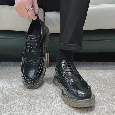 Herren Herbst Britischer Stil Brogue Lederschuhe