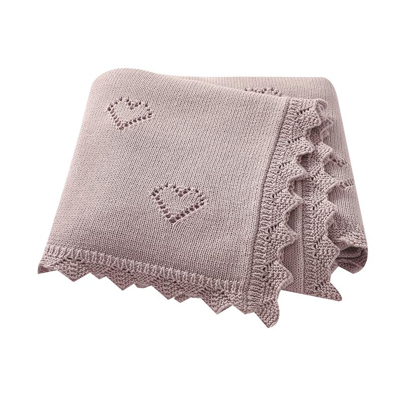 Baby Blankets Knitted 90*70cm Ultra-Soft Cotton Newborn Infant Boys Girls Comforter Stroller Bedding Swaddle Wrap Sleeping Stuff