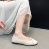 Bow Soft Sole Single Shoes Fashion Round Toe Shallow Mouth Soft Leather Anti-slip Wear-resistant Low Top Shoes