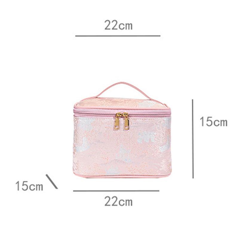 Fashion Women Makeup Bag Portable Cute Ladies Cosmetic Toiletry Storage Pouch Handbag New Cotton Quilted Zipper Bag
