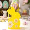 Plstěná velikonoční dárková taška Měkká 3D taška s králíčkem Dětská velikonoční taška na sladkosti s králíčkem Dětské drobnosti
