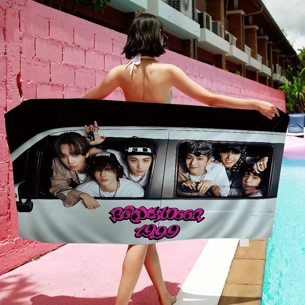 Kpop Band B-boynextdoor Bath Towel Microfiber Soft Water Absorbing Breathable For Girl Kids Decorative Cartoon Beach Towel