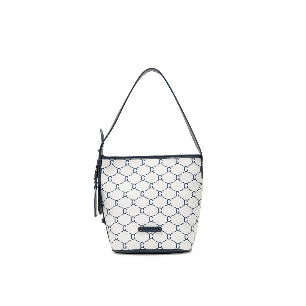 Champion Campus Mono Bucket Bag SS26 Fashion Versatile Trendy Fabric Shoulder Bag Regular Unisex Couple Unisex bags U6AACPU18 New Ecru & Jungk Blue