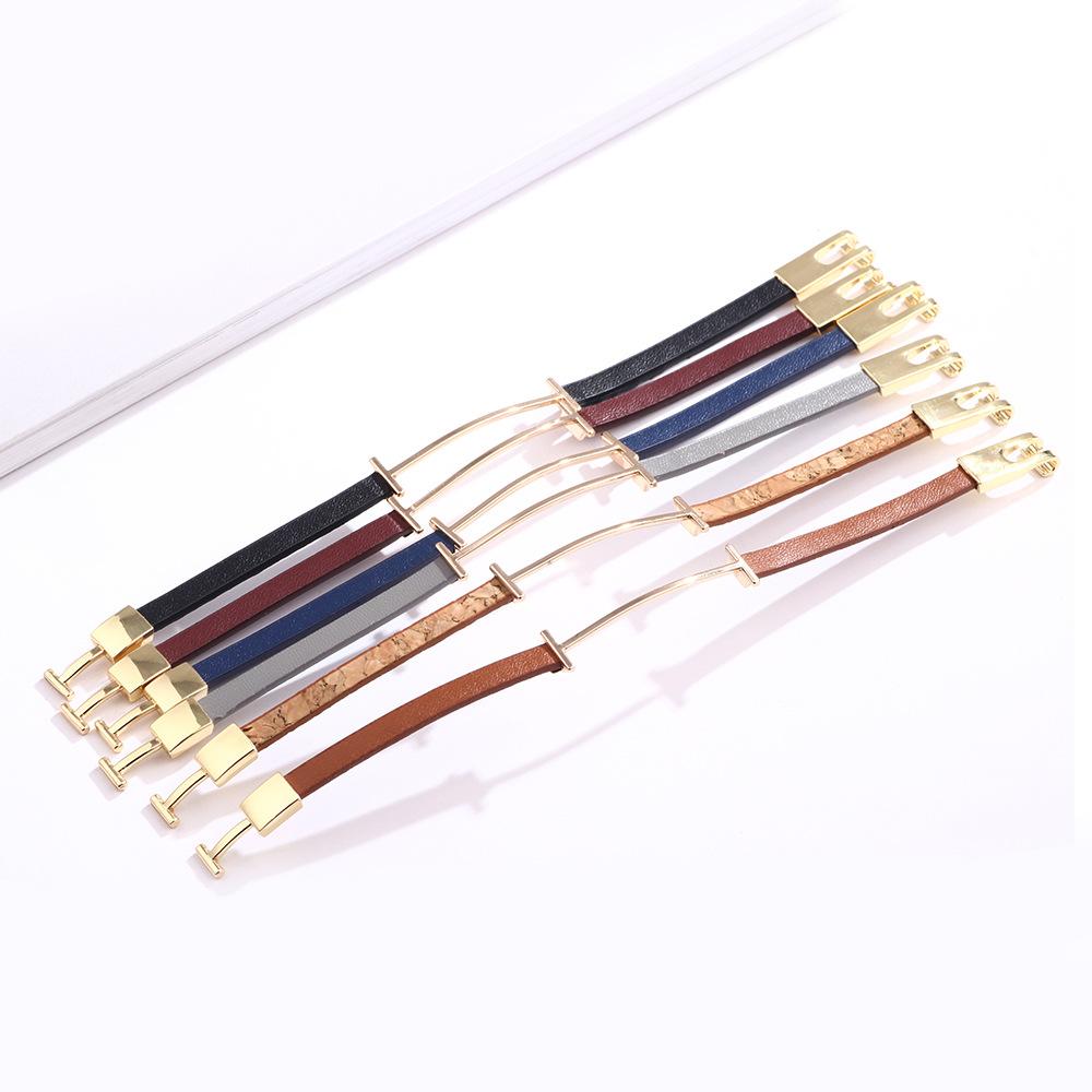 I-shaped Buckle Zinc Alloy Bracelet for Women, Fashionable Hot-selling Simple and Versatile Bracelet Accessories Gifts