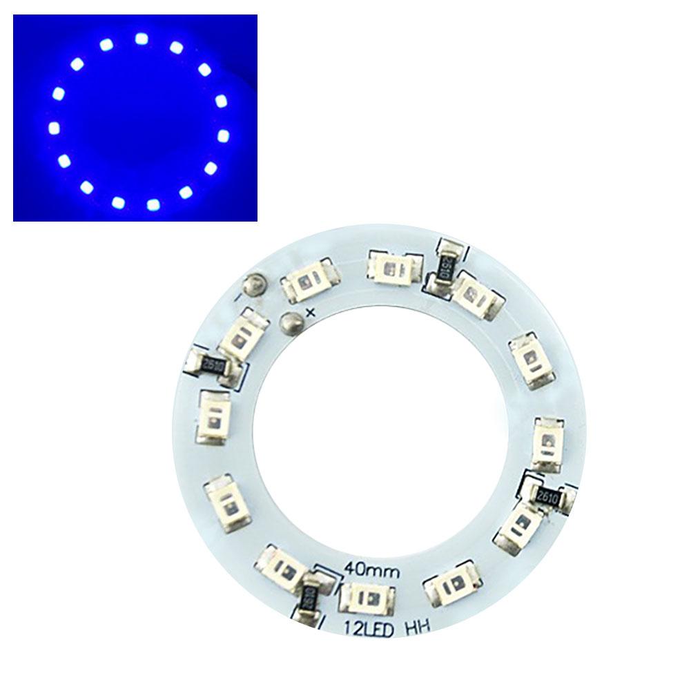 2pcs 40mm LED Ring Light Circle 3528/1210-12LED Angel Eye Aperture Ambient Light Waterproof High Brightness