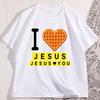 I Love Jesus T Shirt Unisex Unisex Cotton Short Sleeve Breakfast Tshirt Unisex Casual Round Neck Tshirts Oversized Streetwear