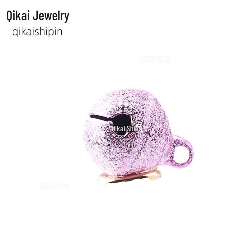 Frosted One-Word Bell Charm Pendant - DIY Jewelry Accessory, Christmas Bell