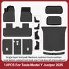 Car Floor Mats For 2026 2025 New Tesla Model Y Juniper All Weather TPE Floor Mat Cargo Liner Rear Trunk Mat Frunk Backrest Mats