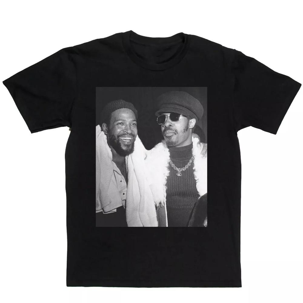 Stevie Wonder with Marvin Gaye Cotton Men S-5XL Shirt 1CM2005 Unisex T-Shirt S