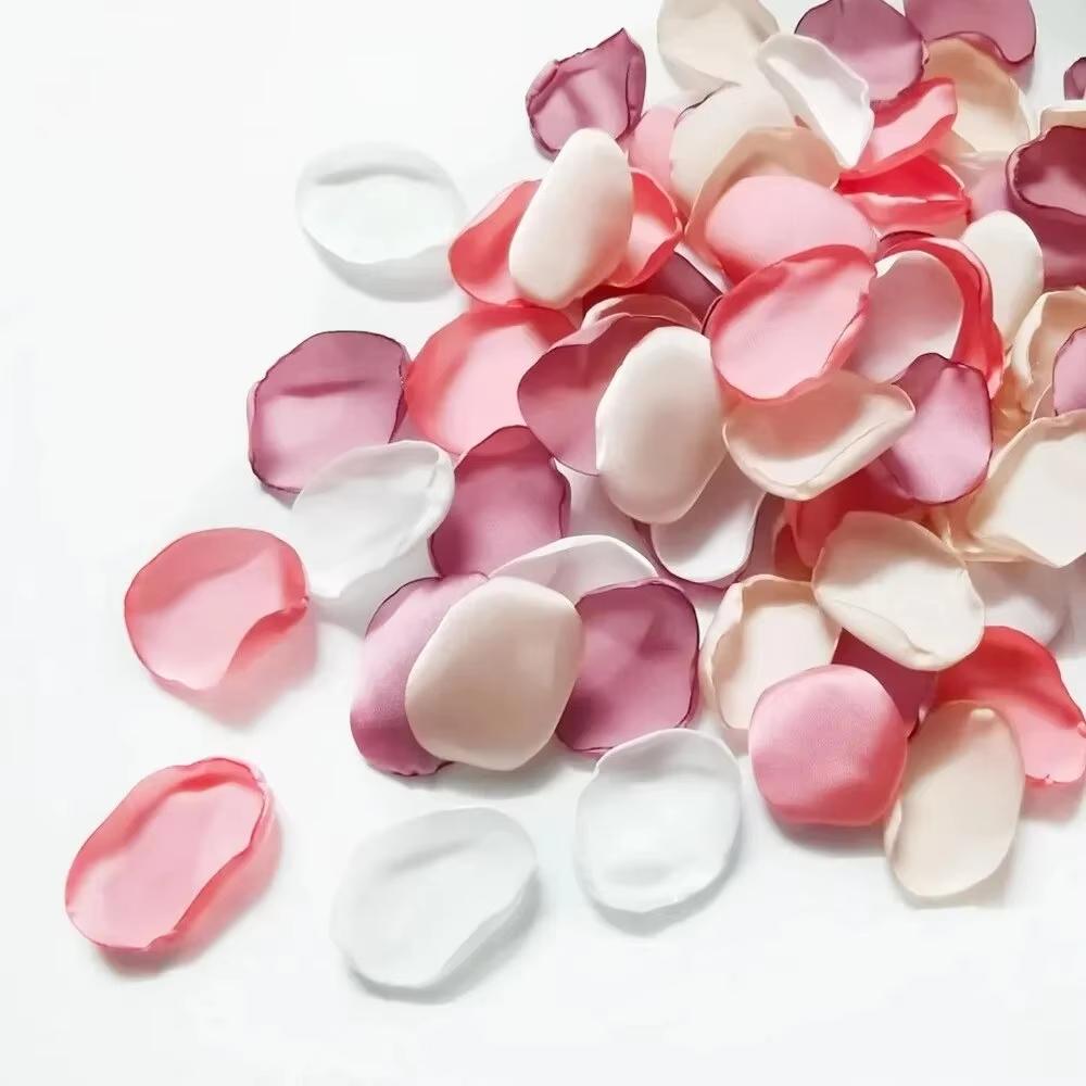 100pcs  Artificial Rose Petals - Perfect for Weddings, Proposals, and Party Decor - Realistic Plastic Flower Table Centerpiece