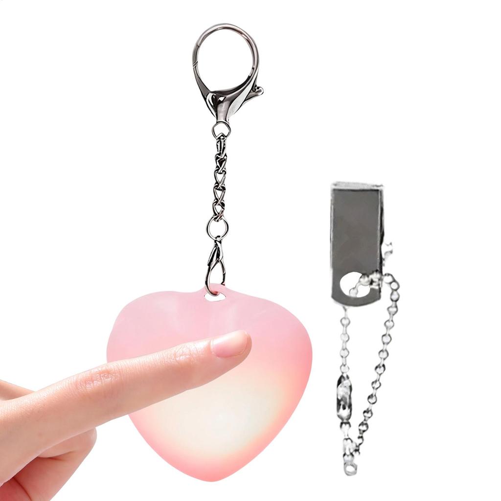 1PC LED Handbag Light Heart Shaped Bag Lamp Touch Sensor Purse Night Light with Keychain Clip Bag Hanging
