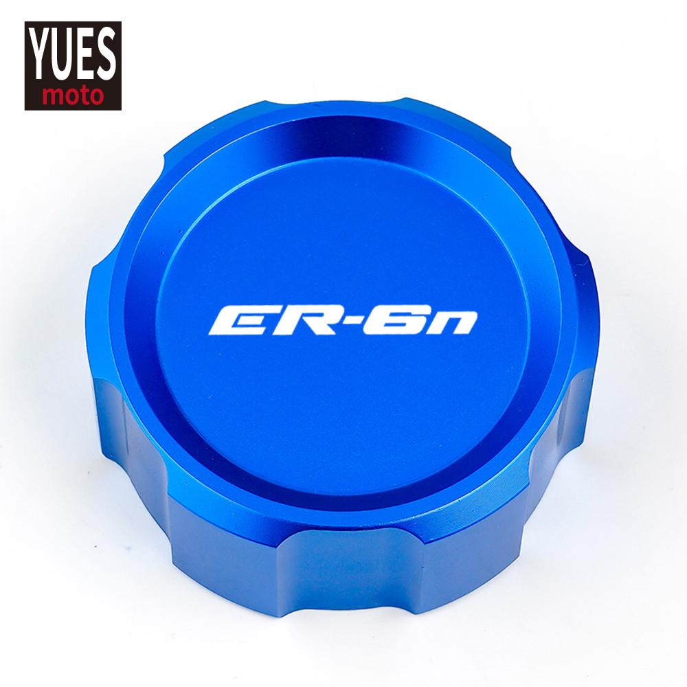 Motorcycle Accessories CNC Rear Brake Fluid Cylinder Master Reservoir Cover Cap For KAWASAKI ER6N ER 6N ER 6F