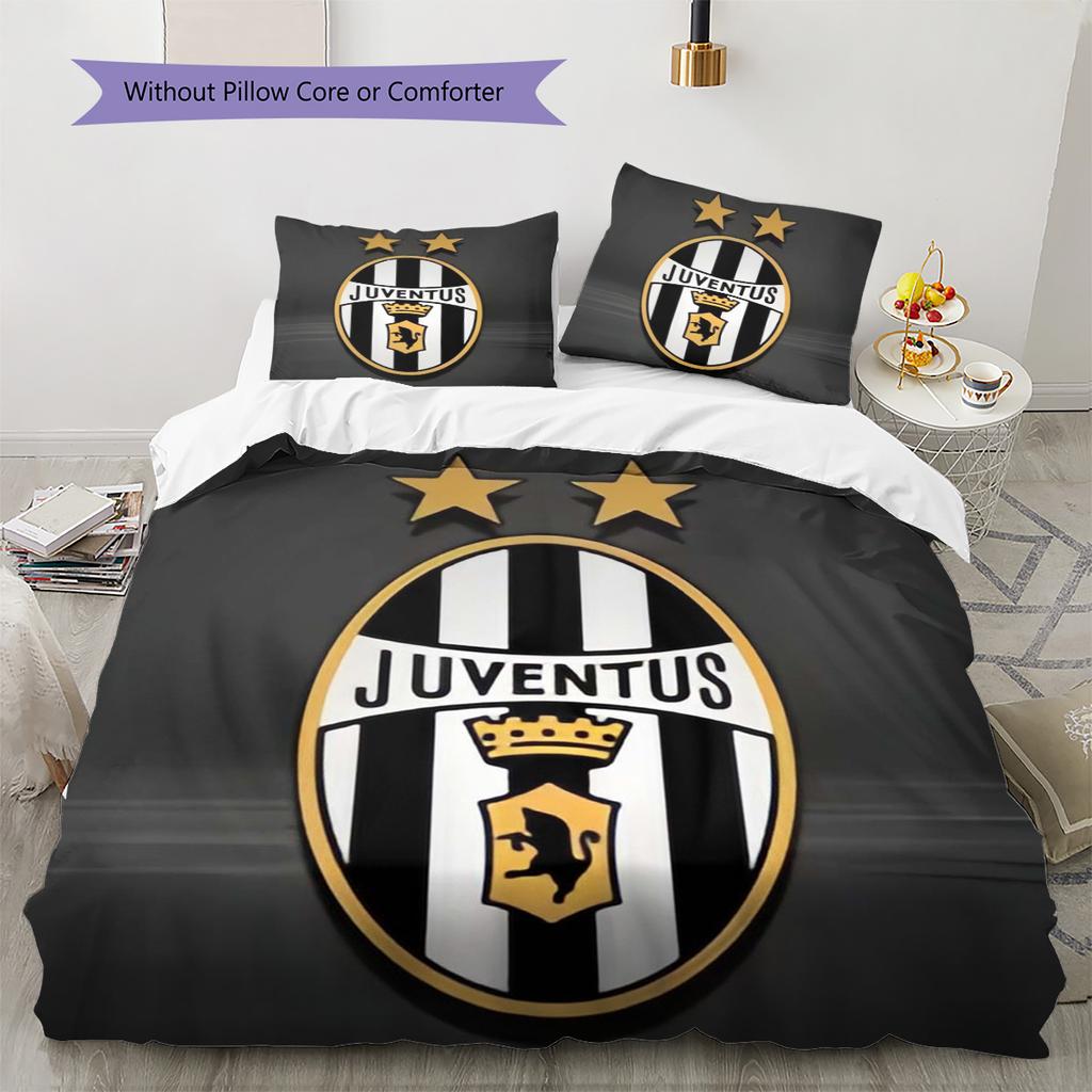 Juventus Sada povlečení Přikrývka Povlak na přikrývku Povlak na polštář Domácí dekorace Narozeninový dárek (1 * povlak na peřinu + 2 * povlak na polštář, bez jádra)