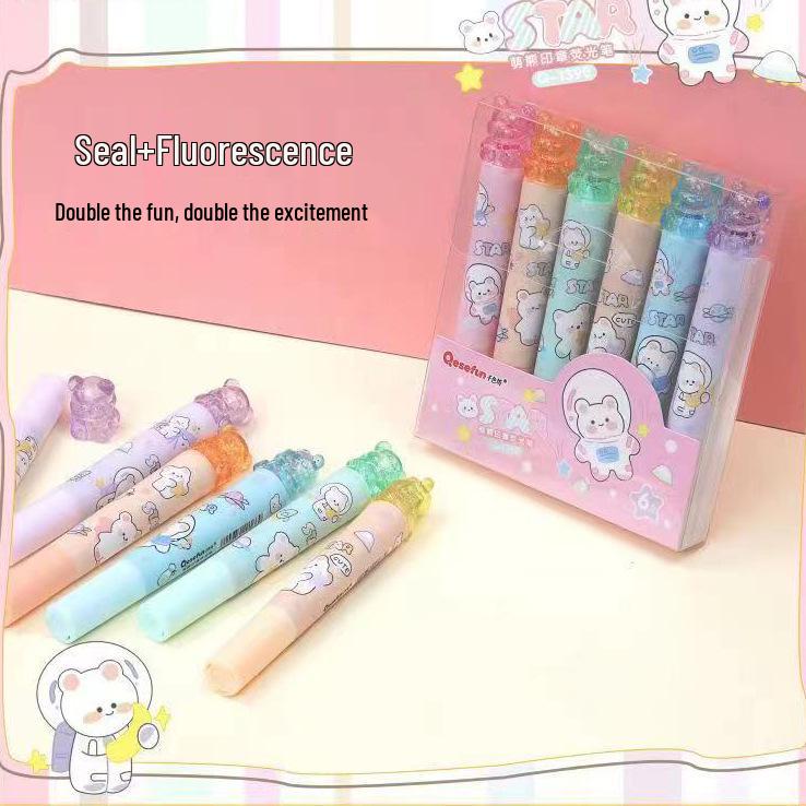 6-Color Mini Pill Highlighter & Marker Set