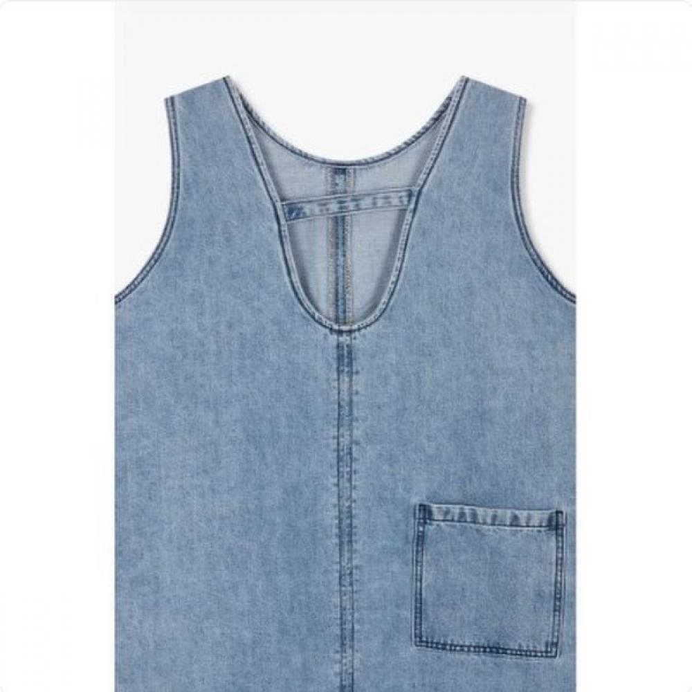 STUDIO TOMBOY Stitch Sleeveless Denim Dress 9165341873 