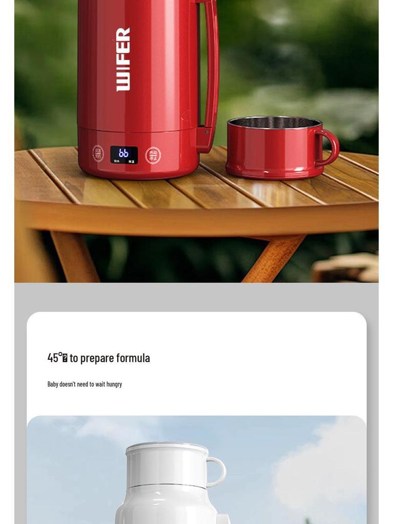 Good Wife Smart Portable Electric Kettle with Keep Warm, Large Capacity, and Temperature Control for Home and Travel.