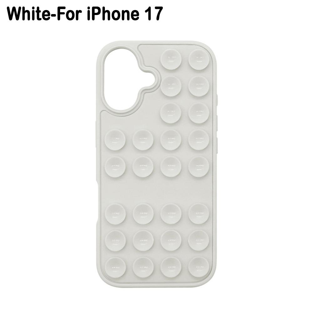 Silicone Phone Case Suction Cup Bracket Phone Protective Shell for iPhone 17/Air/17 Pro Max