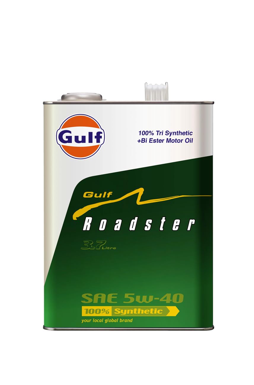 

Gulf Roadster 5W-40 100% Tri Synthetic Engine Oil for 3.7L Gasoline-Powered 4-Wheel Vehicles