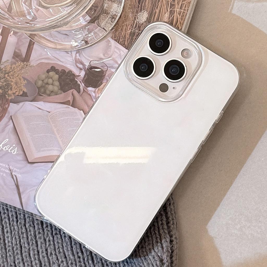 Personalized Solid Color Bright IMD White Suitable for Apple 16 Mobile Phone Case 17pro Max Hard Iphone1311