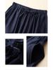 Cotton Linen Wide-Leg Seven-Point Pants for Women, Plus Size, Casual New 2025 Straight-Leg Culottes