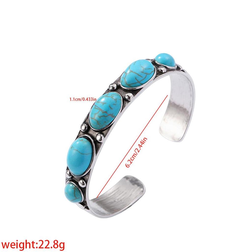 Vintage French Ethnic-Style Turquoise Bohemian Women's Bracelet
