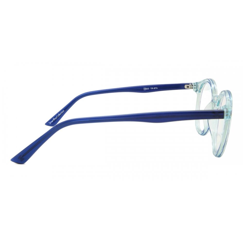 Full Rim Oval Transparent Blue Smartbuy Collection Chas Tr 97a Fashion Unisex Eyeglasses
