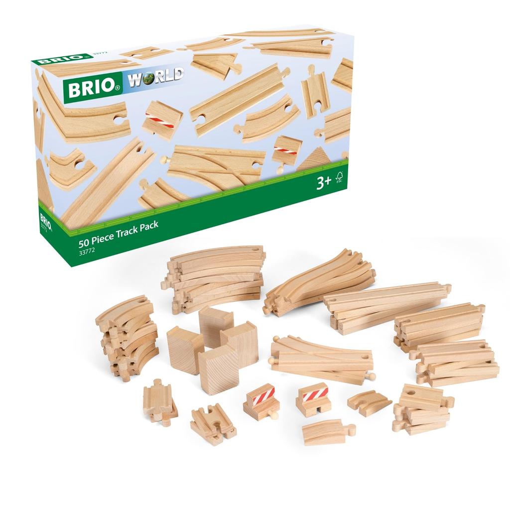 BRIO 50-Piece Add-On Rail Set 33772