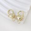 Gold-Plated Heart Lobster Clasp Keychain Pendant