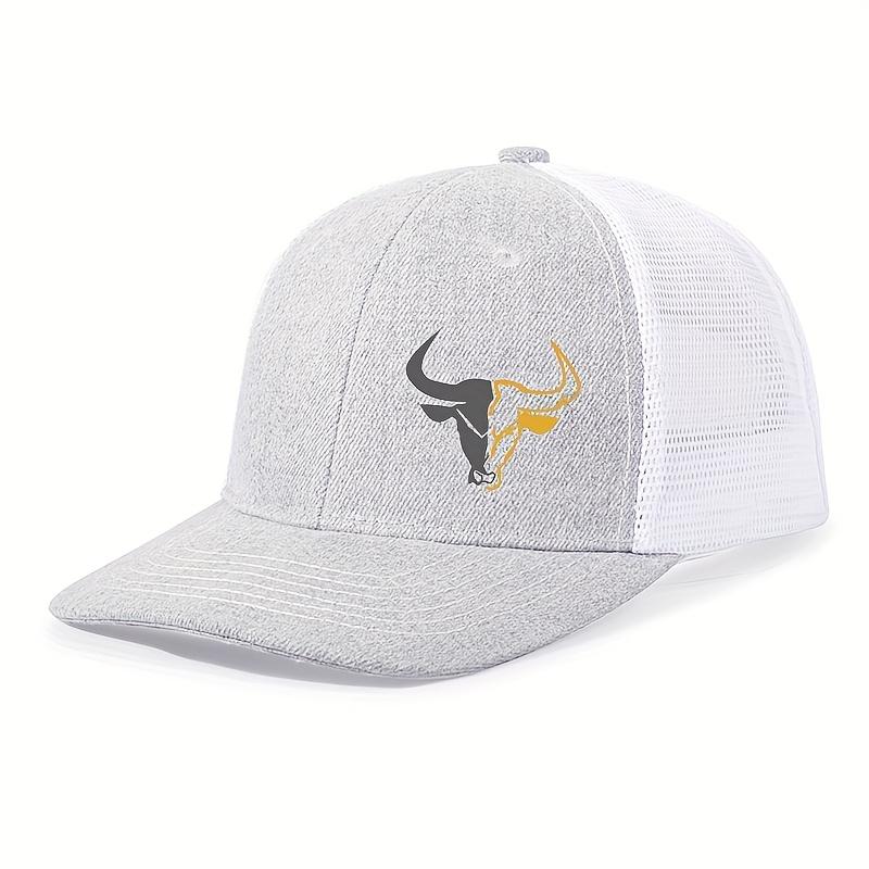 Bull Head Print Breathable Mesh Hats Summer Richardson Truck Driver Hat Men Women Outdoor Baseball Cap Fishing Peaked Caps