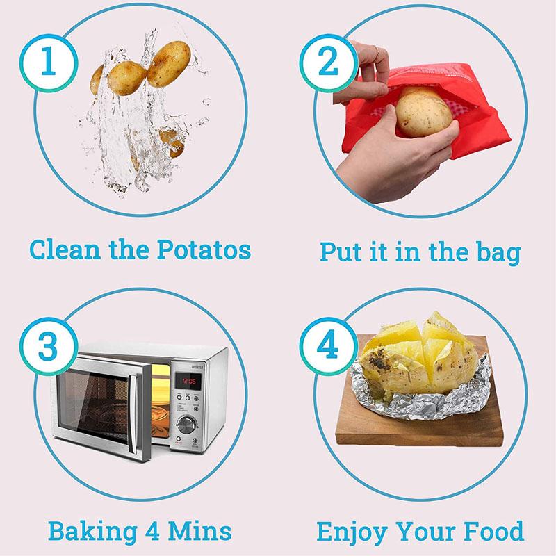 Bag for Potatoes In A Microwave Oven A Reusable Bag for Cooking Potatoes In A Microwave Oven A Packet for Baking Potatoes The Perfect Potato