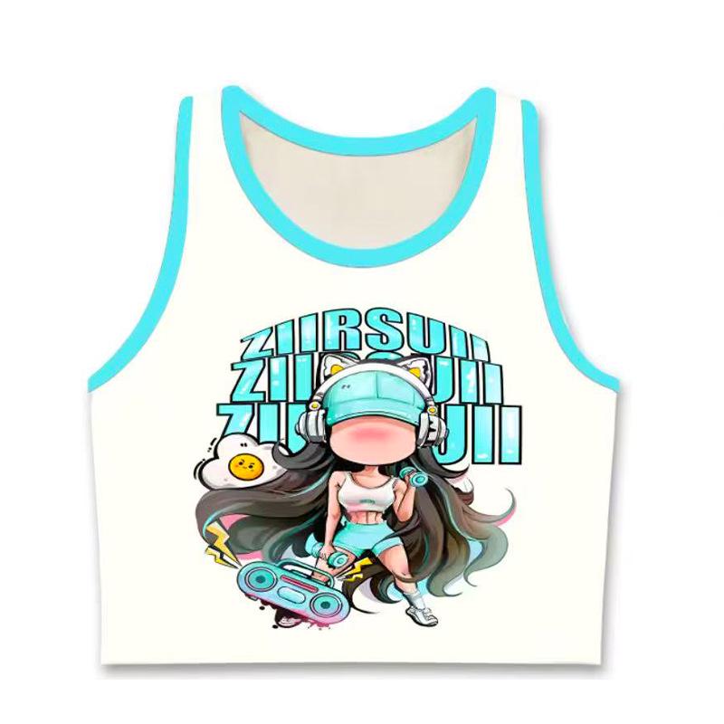 Spicy Cartoon Print Yoga Tank Top - Summer 2025