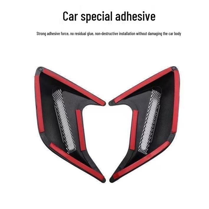 Sticker Decorativo per Cofano Auto a Forma di Branchia di Squalo Finta
