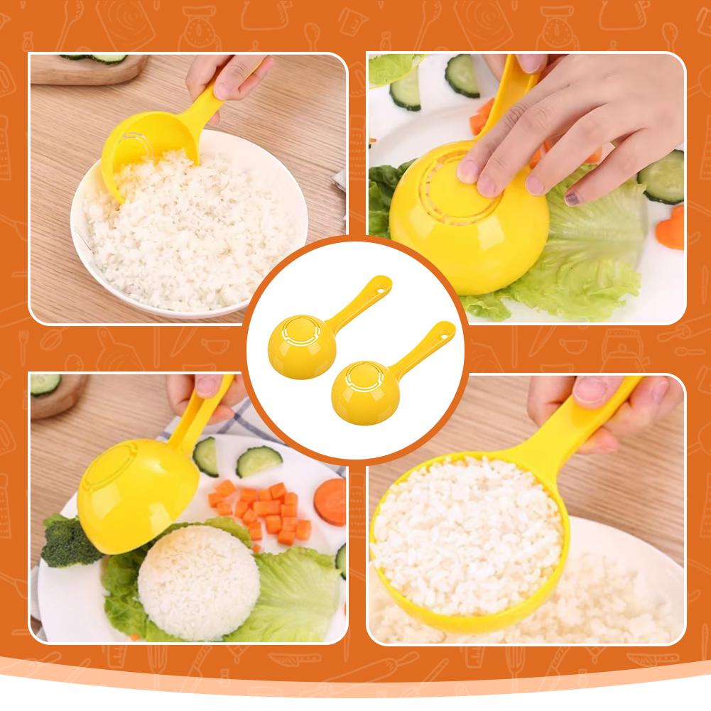 1/2PCS High-quality Rice Ball Spoon Non-stick Diy Rice Scoop Mold Rice Round Accessories Spoon Porridge Kitchen Half