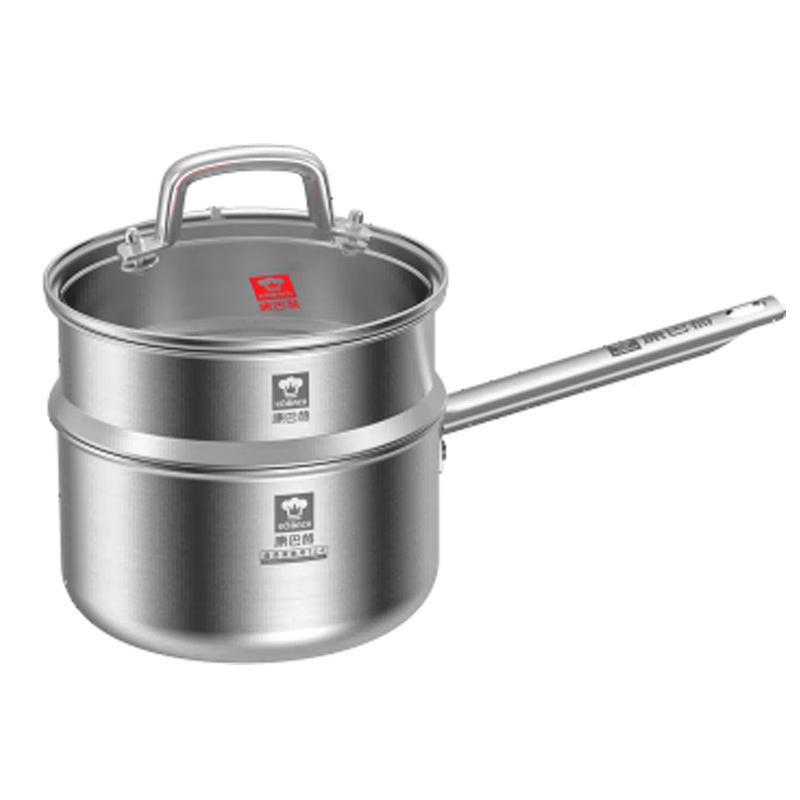 KOBACH 16cm 304 Stainless Steel Baby Milk Steamer Pot