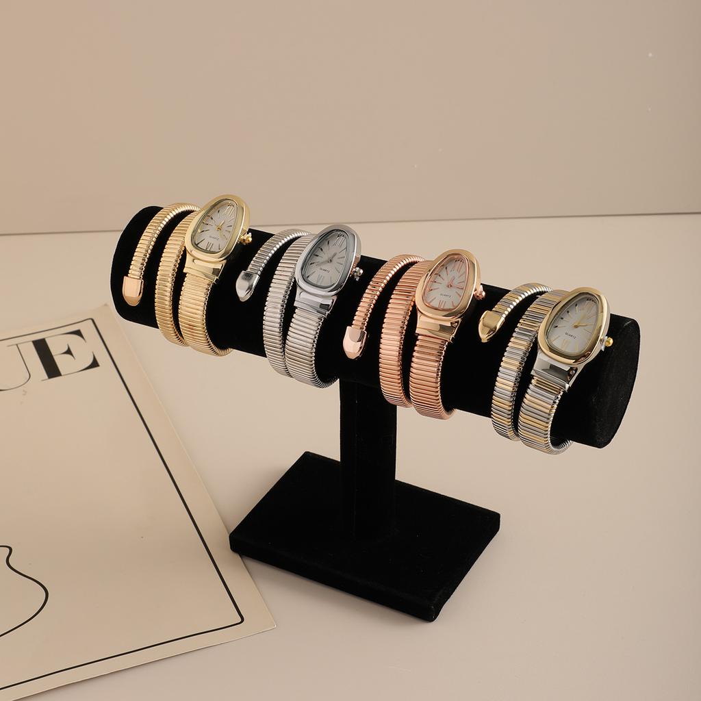 1pc - Luxury Women's Watch, Serpentine Design Strap - Retro Multi Color Dial, Alloy Strap, Quartz Movement