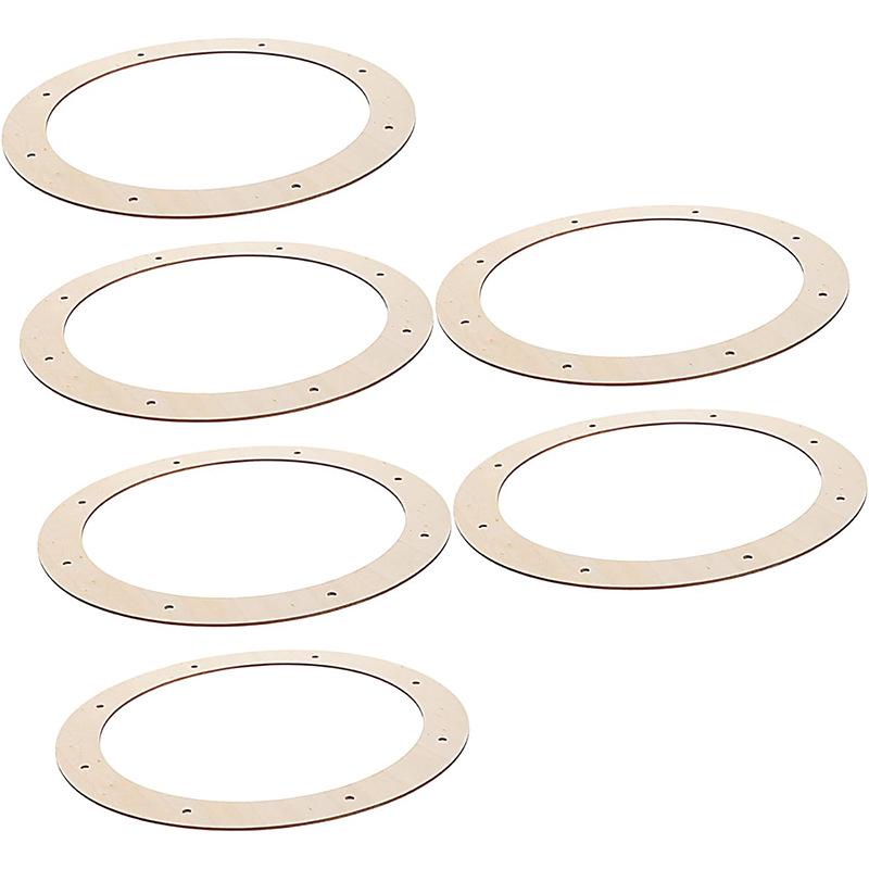 Niedokończony Ręcznie Robiony Drewniany Stelaż na Wieniec do Samodzielnego Wykonania Ozdoby Kwiatowej na Boże Narodzenie