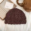 Japanese Hollow Sequins Handmade Knitted Pullover Hat Women'S Spring And Summer Travel Photo Atmosphere Fashion Bag Head Hat