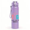 1PC But God Bold Pink Letter Print 750ml Color Plastic Sports Water Bottle Leakproof Flip Straw Lid Suitable for Sports Office Home Use