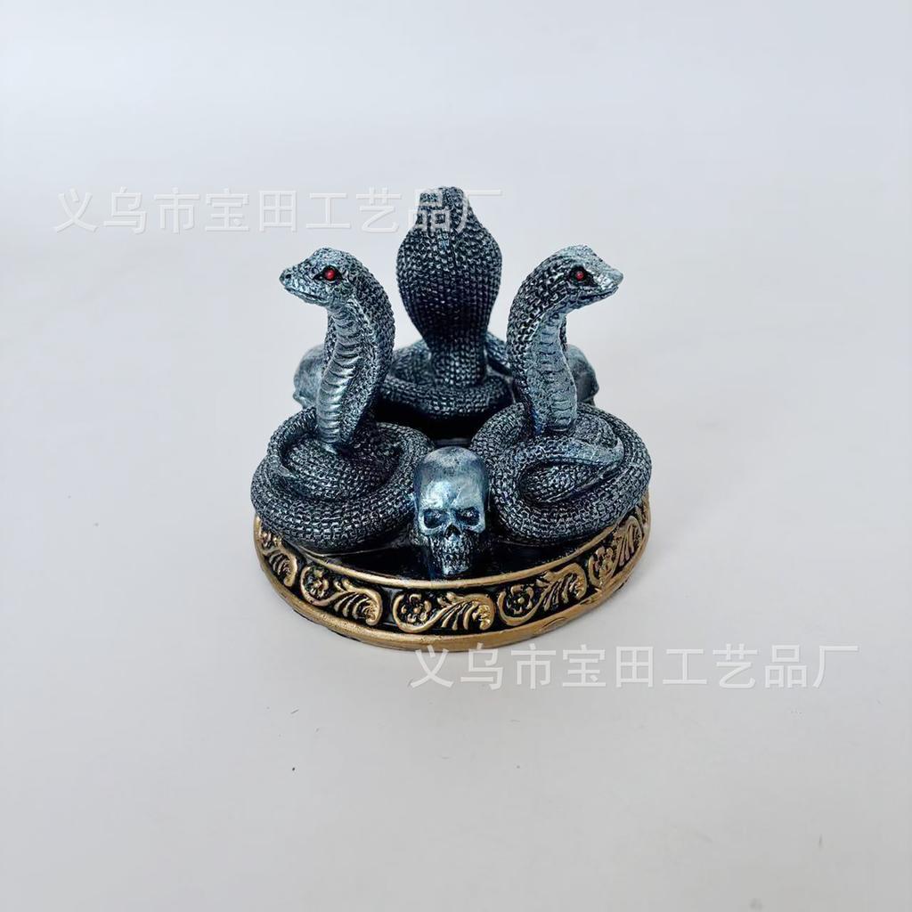 New Resin Sculpture Eye Snake Crystal Ball Base Home Office Desktop Crystal Ball Base Decoration
