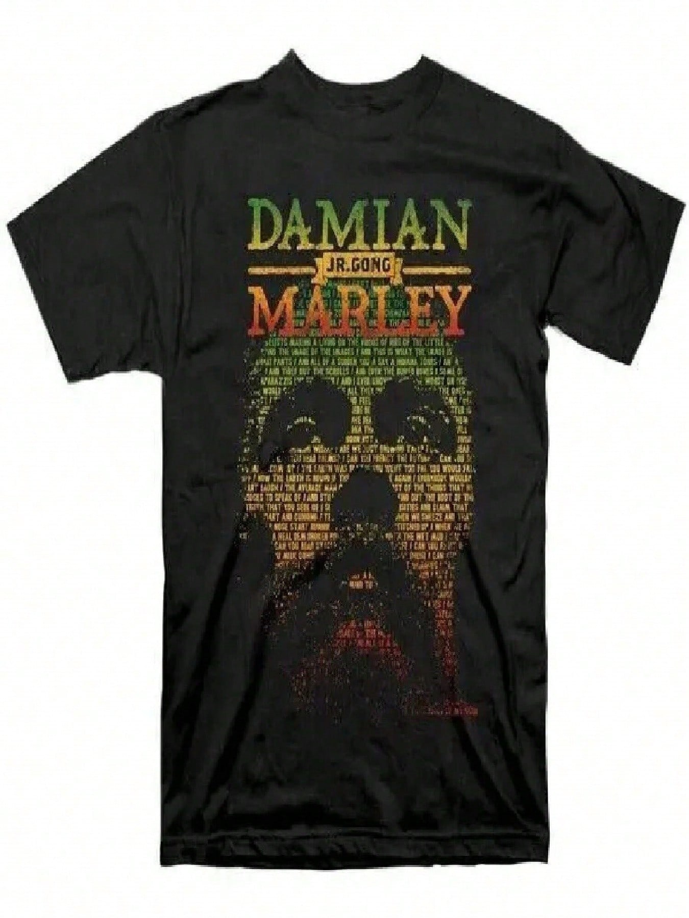 Damian Marley Jr Gong X Nas T Shirt Patience Lyrics Face unisex S разноцветный
