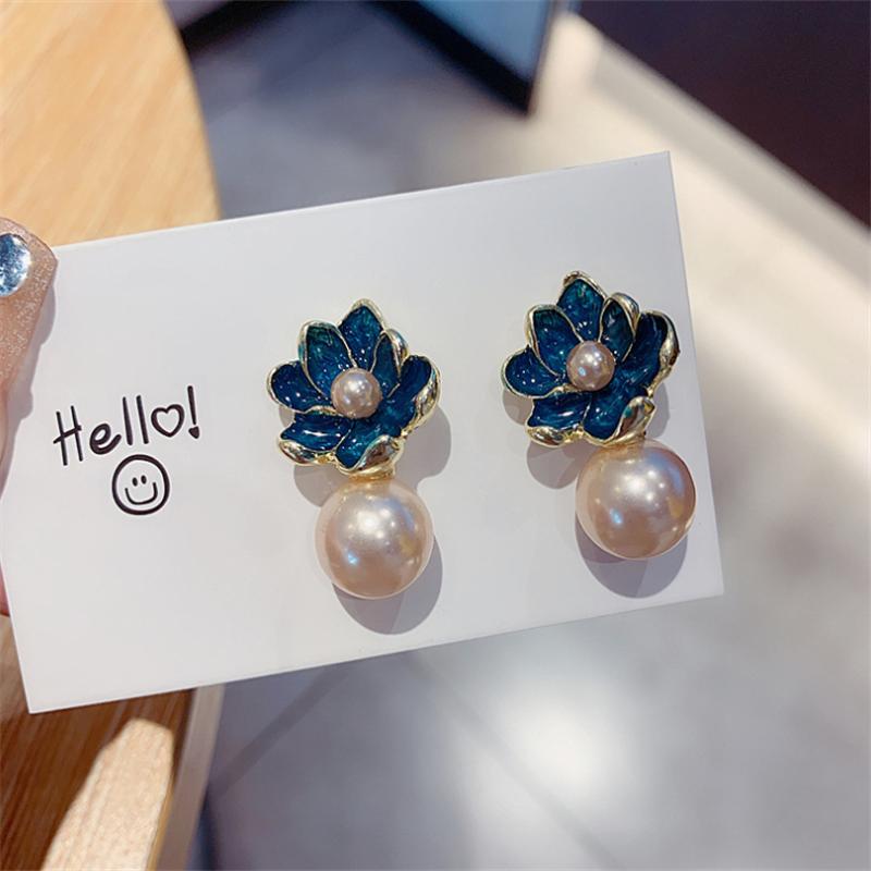 Fashion Flower Dangle Earrings  for Women Girl Gift Jewelry KTJ