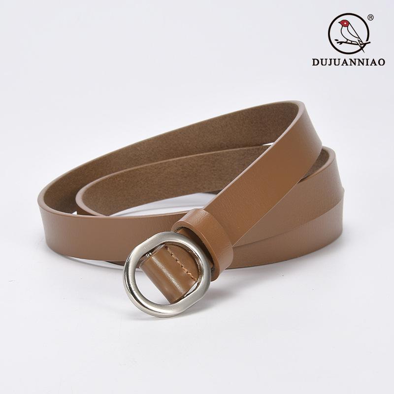 Women'S Belt Simple Multi-Color Jeans Belt Commuter Dress Decorative Slim-Fit Thin Belt Trendy