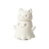 Halloween Ghost Figurine with Cat Sitting On Top Festive Decoration Resin Material Indoor Display Accent for Seasonal Home Decor
