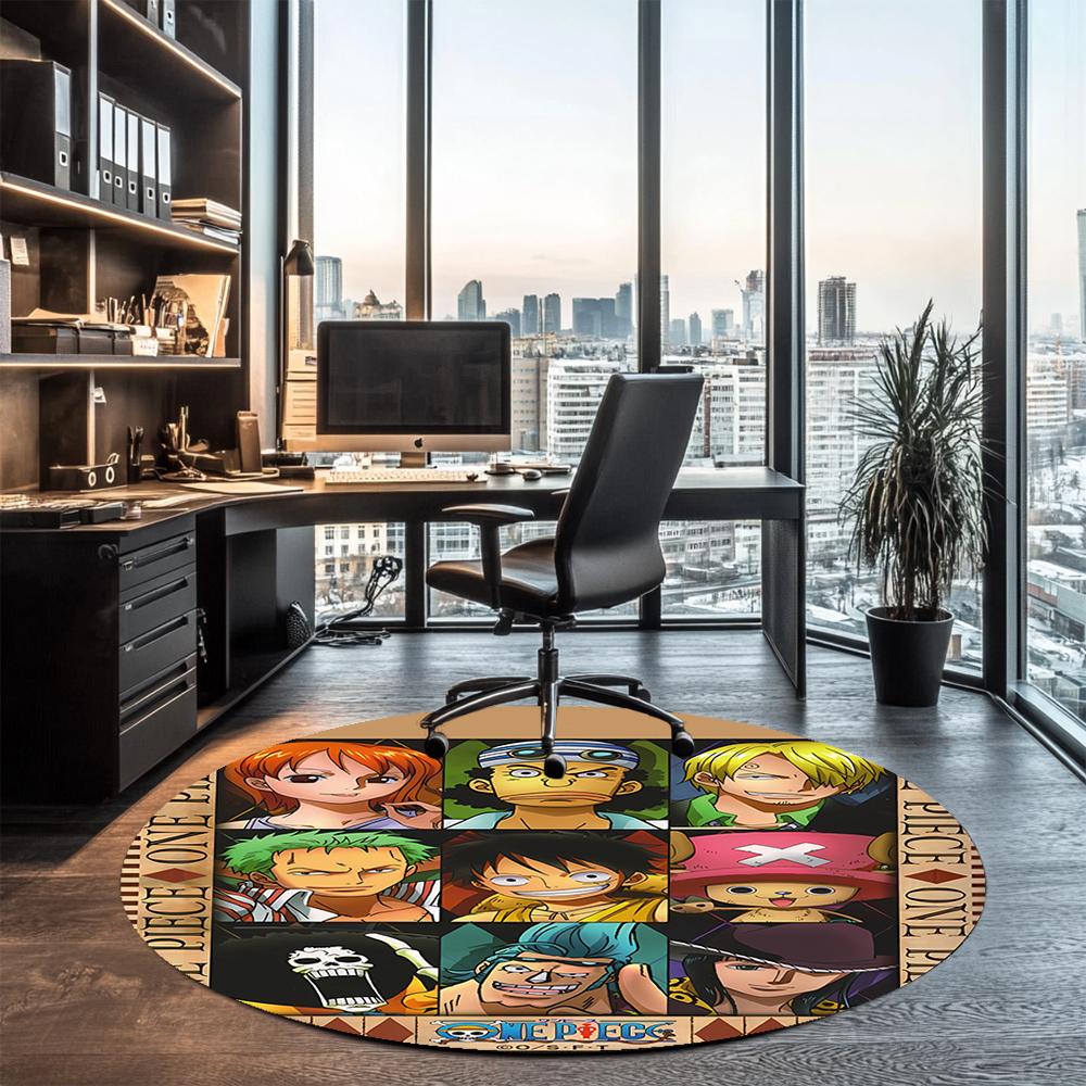 One Piece Printed Round Rug Carpet Chair Rug Area Rug Entryway Doormats,for Office Chair Living Room Bedroom Kitchen Room.