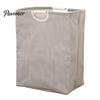 Easy Clean Laundry Hamper Basket with Wooden Handles, Cotton And Linen Large Space Saving Bag Basket, Storage Foldable Organizer for Families