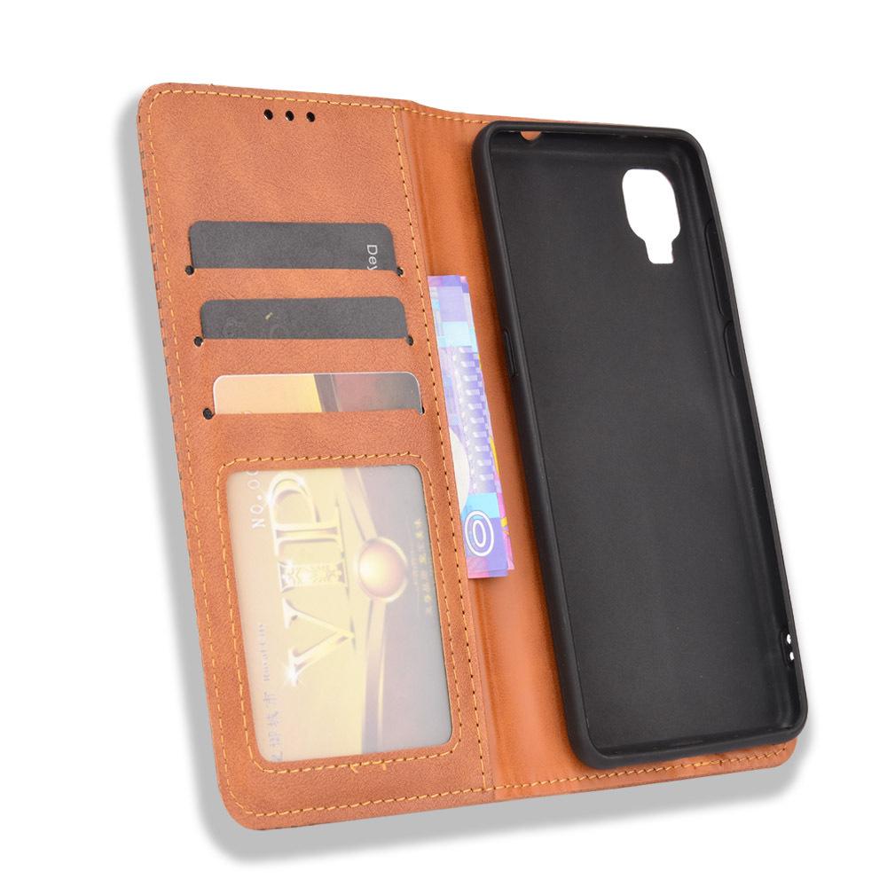 TCL A30/A3X Leder Klapphülle mit Kartenfach und Magnetverschluss.